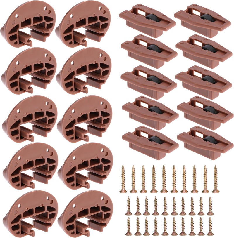 Seweder 10PCS Drawer Slide Track Guide Glide for kenlin for Rite Trak 2 for Center Mount Drawer for Dressers, for Hutches and for Nightstand Drawer - Image 1