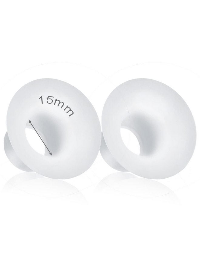 Durceler 15mm Silicone Flange Inserts Compatible with Medela/for Spectra S1 S2 / Elvie / S18 S21 / Momcozy S9 S12/ TSRETE 24mm Breast Pump Shields or Freemie 25mm; Reduce Nipple Tunnel Down to 15mm - Image 1