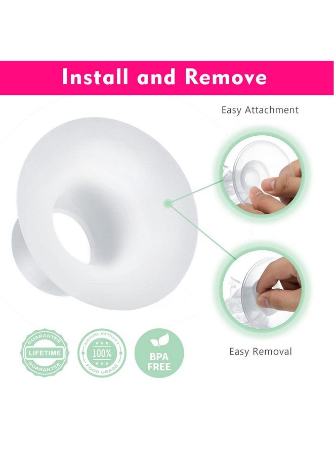 Durceler 15mm Silicone Flange Inserts Compatible with Medela/for Spectra S1 S2 / Elvie / S18 S21 / Momcozy S9 S12/ TSRETE 24mm Breast Pump Shields or Freemie 25mm; Reduce Nipple Tunnel Down to 15mm - Image 4