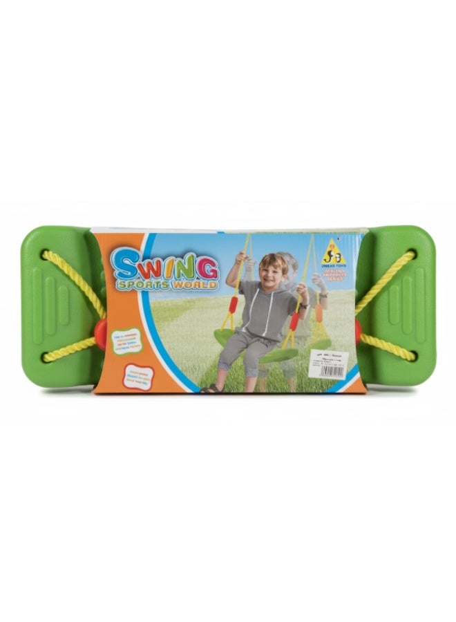 بريميم أرجوحة خارجية للأطفال – مقعد بلاستيكي قوي بحبال قابلة للتعديل للحديقة والفناء الخلفي - Image 1