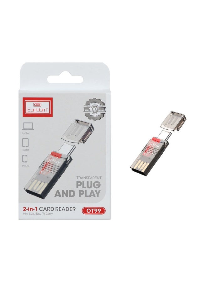 Earldom Type-C + USB Memory Card Reader – Universal Adapter for Laptop & Smartphone - Image 3