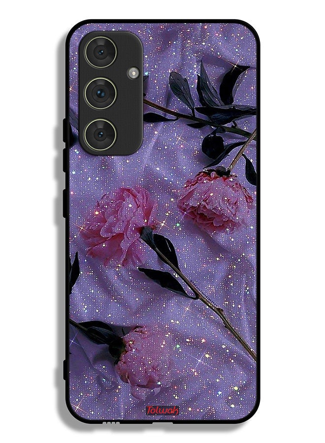Tolwak Samsung Galaxy A54 5G Protective Case Cover Glitter Roses - Image 1