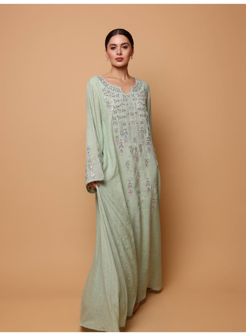 Ikkxa nahla Jalabiya IK4030 Green - Image 3