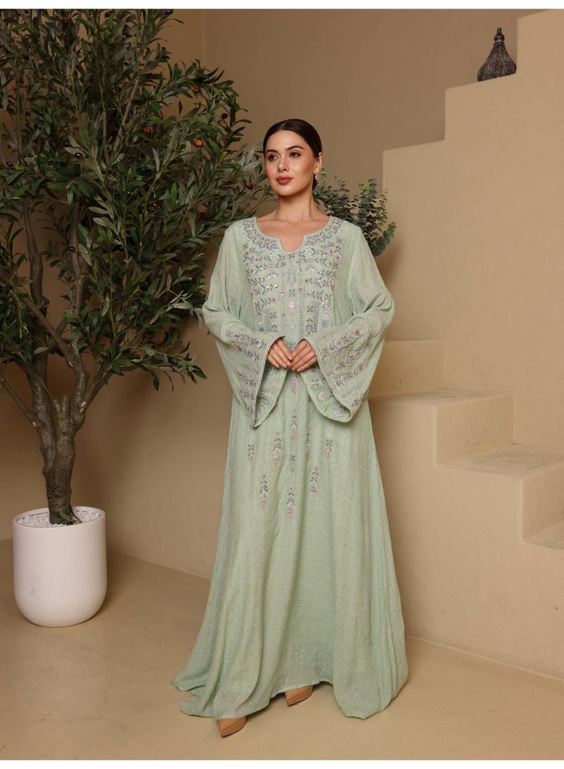 Ikkxa nahla Jalabiya IK4030 Green - Image 1