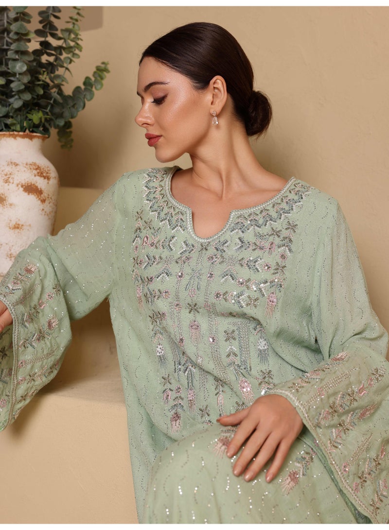 Ikkxa nahla Jalabiya IK4030 Green - Image 2