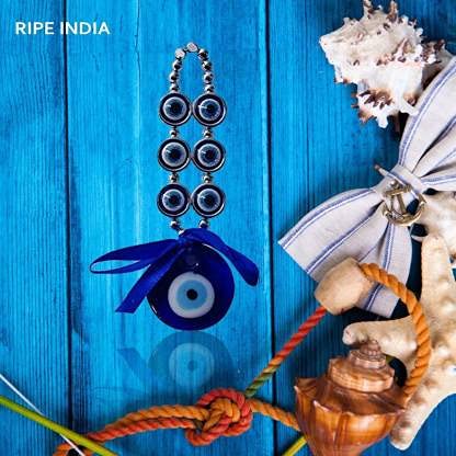 Ripe India® 3 Eyes Evil Wall Hanging for Good Luck and Prosperity Decorative - Image 2