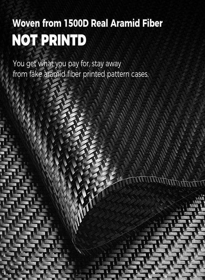 MONOCARBON Real Aramid Fiber [ULTRA SLIM] for iPhone 16 Pro MAX case cover [MagSafe Compatible] Lightweight Anti-Scratch - Matte Black - Image 3