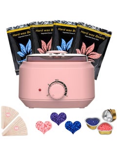 Joyeworld Warmer Waxer, Brazilian Wax Hair Removal Kit with 4 Packs of Hard Wax Beads and Tools, Professional Beeswax Hair Remover for Face Legs Armpits Bikini  - Image 1