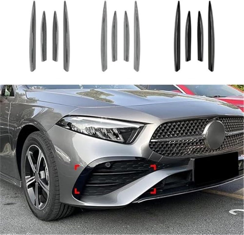 QASULER Front Bumper Lip Spoiler for Mercedes-Benz A Class - Image 5