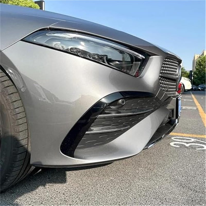 QASULER Front Bumper Lip Spoiler for Mercedes-Benz A Class - Image 2