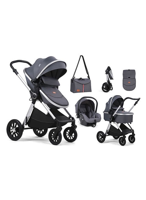 3-in-1 Convertible Baby Stroller with Bassinet Mode - Foldable Infant Stroller to Explore More as a Family - Toddler Stroller with Reversible Stroller Seat