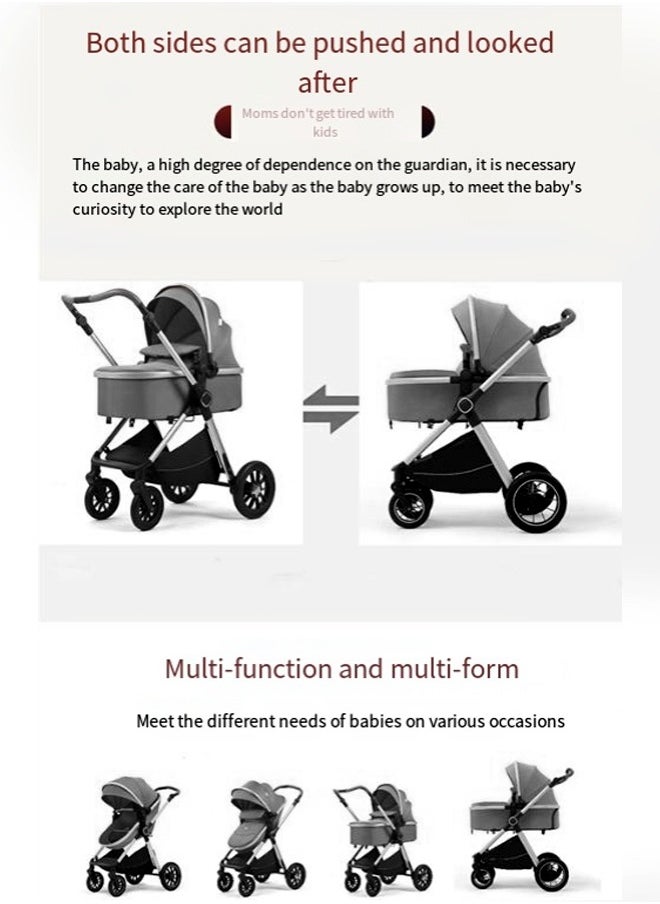 3-in-1 Convertible Baby Stroller with Bassinet Mode - Foldable Infant Stroller to Explore More as a Family - Toddler Stroller with Reversible Stroller Seat - pzsku/Z72E09DCAEB553CF004C8Z/45/_/1726211961/edd20d9a-c3a0-456d-9c02-b28497238a32