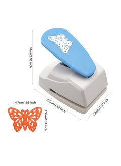 KASTWAVE Craft Punch 1-3/4'' Butterfly Punch Butterfly Shapes Craft Paper Cutter Puncher for Crafting on Card Stock, Plain Paper, Corrugated Paper, Sponge Paper, Photo Paper, Vinyl Sticker (Color Random)  - Image 5
