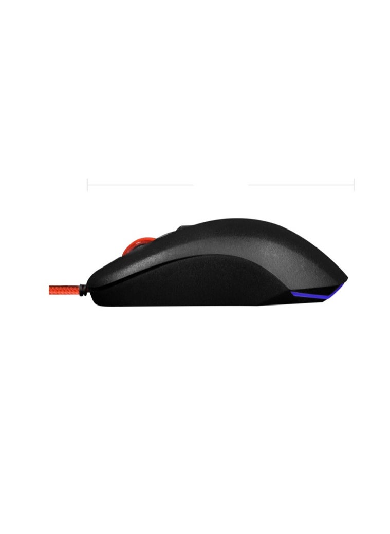 FANTECH FANTECH Rhasta ll G13 RGB Mouse, Nylon Braided USB Cable with Optical Gaming Sensor, 2400 Dpi, 125Hz Polling Rate, 5 million Lifetime Clicks, Office and Gaming Mouse for PC or Laptop  - Image 2