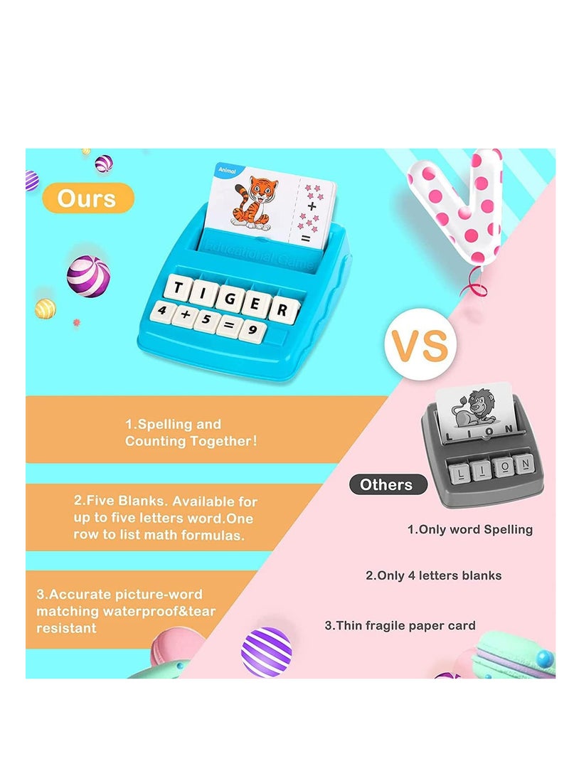 ECVV ألعاب ECVV 2 في 1 مطابقة الحروف والأرقام للأطفال ألعاب تعليمية تعليمية مع بطاقات تعليمية لعبة التعرف على الحروف والتهجئة للأطفال في سن ما قبل المدرسة من الأولاد والبنات - Image 5