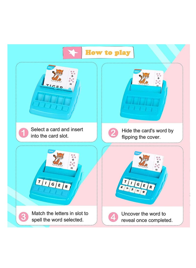 ECVV ألعاب ECVV 2 في 1 مطابقة الحروف والأرقام للأطفال ألعاب تعليمية تعليمية مع بطاقات تعليمية لعبة التعرف على الحروف والتهجئة للأطفال في سن ما قبل المدرسة من الأولاد والبنات - Image 3