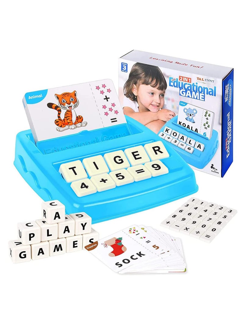 ECVV ألعاب ECVV 2 في 1 مطابقة الحروف والأرقام للأطفال ألعاب تعليمية تعليمية مع بطاقات تعليمية لعبة التعرف على الحروف والتهجئة للأطفال في سن ما قبل المدرسة من الأولاد والبنات - Image 1