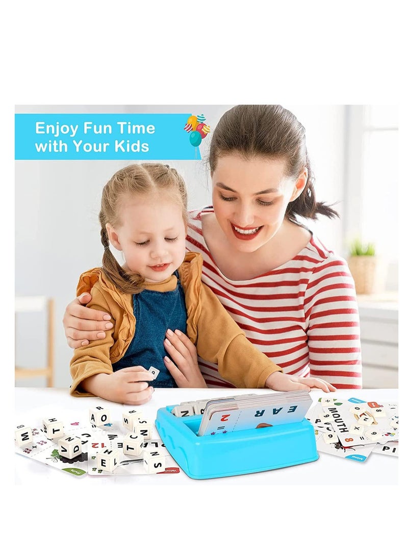 ECVV ألعاب ECVV 2 في 1 مطابقة الحروف والأرقام للأطفال ألعاب تعليمية تعليمية مع بطاقات تعليمية لعبة التعرف على الحروف والتهجئة للأطفال في سن ما قبل المدرسة من الأولاد والبنات - Image 4
