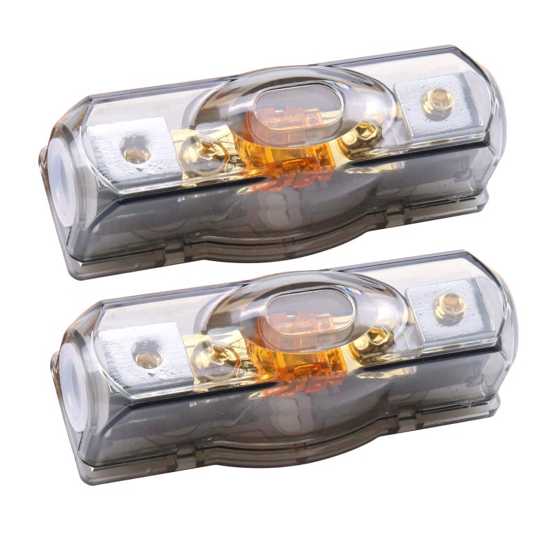 ZOOKOTO 2pcs 150A Car Audio Power Wire Fuse Holder Car Boat Marine Auto Fuse Box Block 4 Gauge 150 Amp