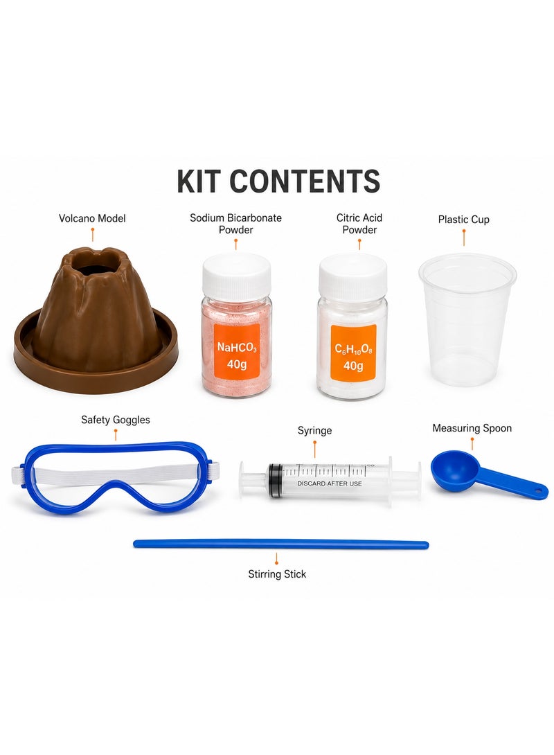 Volcano Eruption Science Experiment Kit For Kids, STEM Educational Science Toy For Learning And Exploration With Volcano Model And Tools, Ages 10+ - Image 5