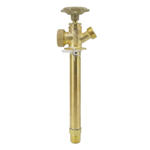 Himaweek 6 Inch Anti-Siphon Frost Free Sillcock Valve Multiturn 1/2 Inch NPT, 3/4 Inch Hose Bibb, Brass Body,Brass Valve 6 inch Length - Image 1