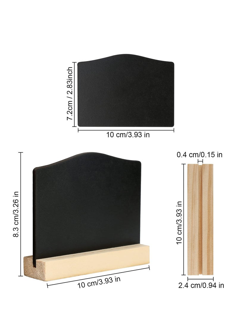 Mini Chalkboard, 6 Pieces 3.93 x 3.26 Square Double Sided Message Board with Bracket Holder Food Goods Name Marker Cards for Graduation Masquerade Party Birthday Party Wedding Kitchen Shop - Image 2