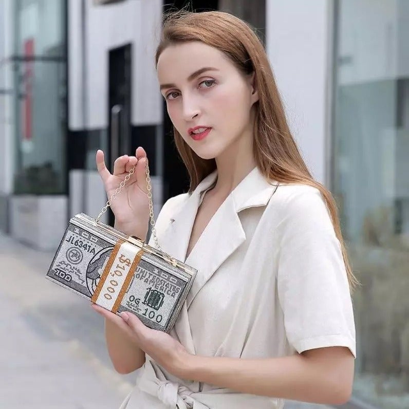 Henida Factory Straight Arch Full Diamond Dollar Dollar Bag Evening Bag Ladies Clutch Bag Clutch - Image 2