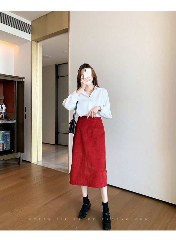 Shougu New Temperament Solid Color Shirt Women's Long Sleeved Shirt  - Image 2