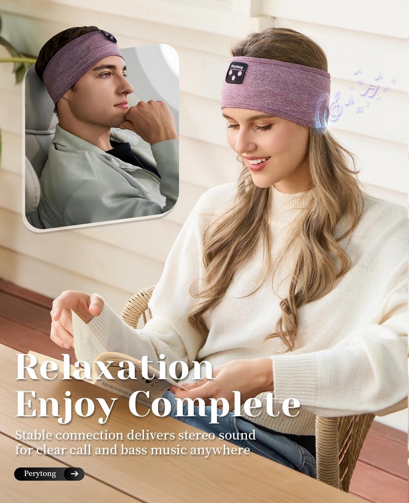 Perytong Sleep Headphones, Bluetooth Sports Headband Headphones with Ultra-Thin HD Stereo Speakers Perfect for Sleeping,Workout,Jogging,Yoga,Insomnia, Air Travel, Meditation for Unisex - Image 5