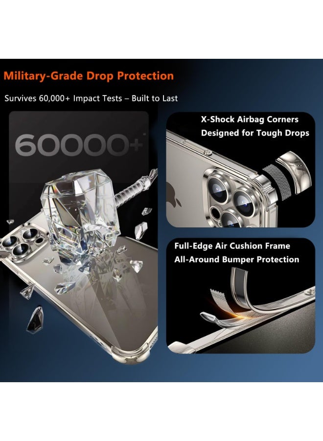 general Case for Oppo Reno 13F 5G with Camera Lens Protector  Reinforced Airbag Corners Drop Protection Transparent Silicone Cover Shockproof Non-Yellowing TPU - Image 2