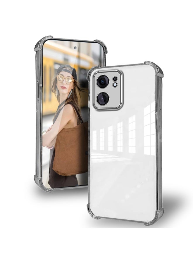 general Case for Oppo Reno 13F 5G with Camera Lens Protector  Reinforced Airbag Corners Drop Protection Transparent Silicone Cover Shockproof Non-Yellowing TPU - Image 1