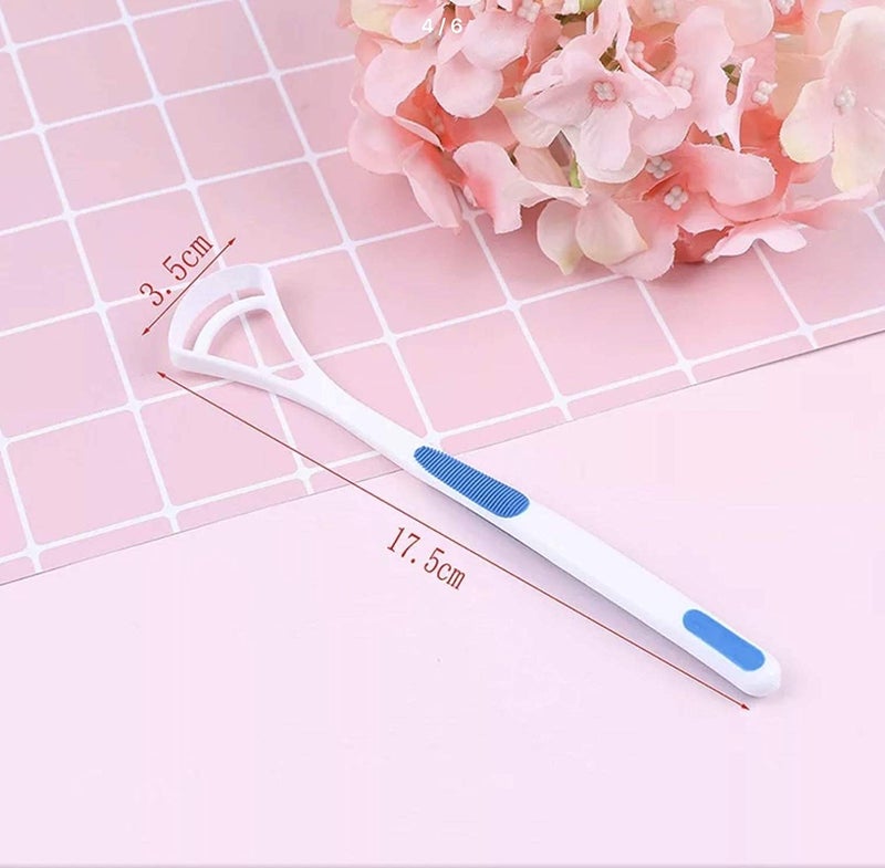 JAPTI Bad Breath Remover Easy Grip Super Soft Tongue Cleaner with Handle/Tongue Cleaner Brush for Adults Kids Babies(Set of 2/Multicolour) - Image 4