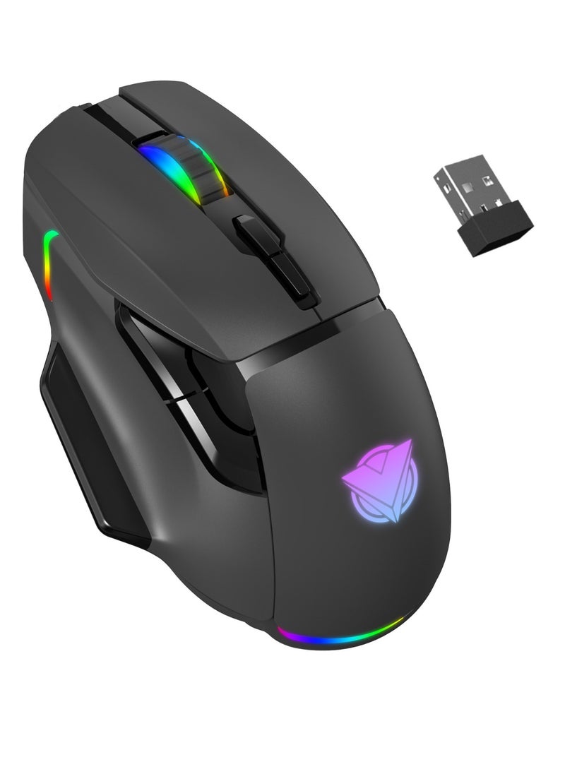 ASA - ASA Mouse ASA M80 Honeycom Macro USB Programmable Buttons RGB Backlight Ergonomic Design Suitable for Mac, Laptop and PC Black - Image 1