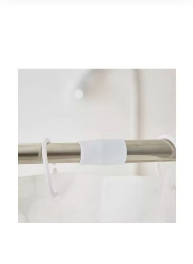Stainless steel bathroom and shower curtain rod, size 104-190 cm - Image 2