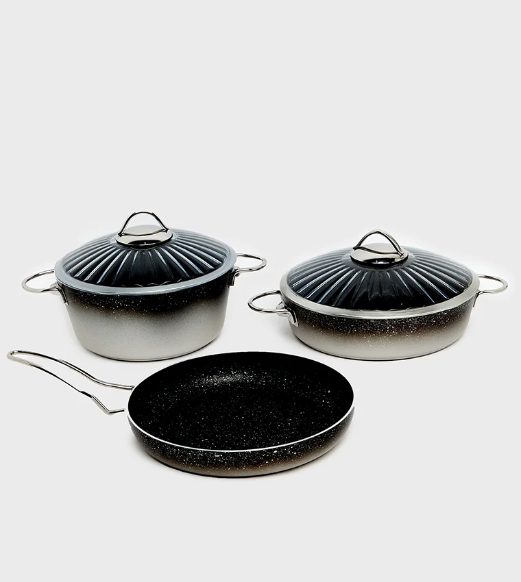 Sur La Table Granite Cookware Set 5Pcs Grey