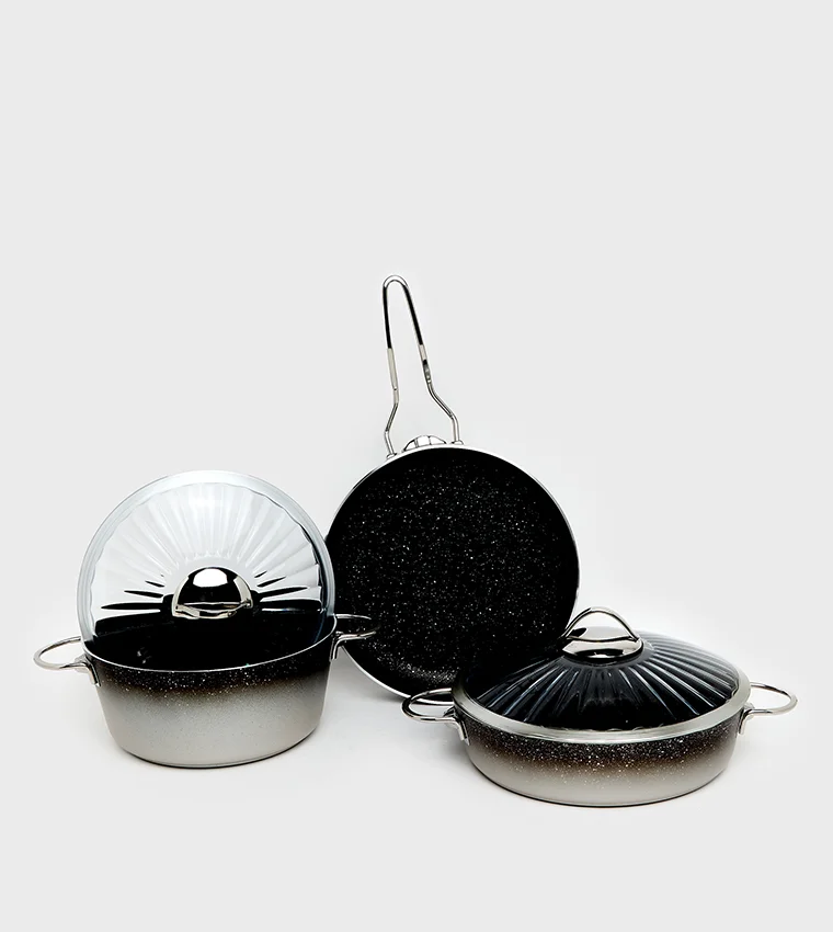 Sur La Table Granite Cookware Set 5Pcs Grey