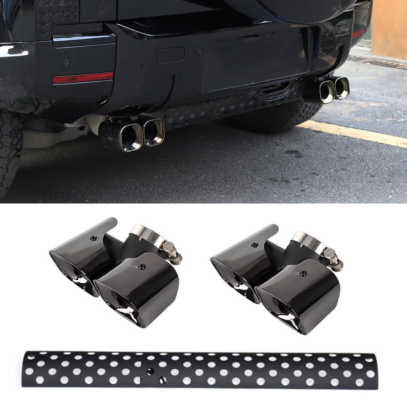 Exhause Pipe Trim Set Compatible with 20202025 Land Rover Defender 90 110 130 Stainless Steel Decorative Exterior Accessories 30L