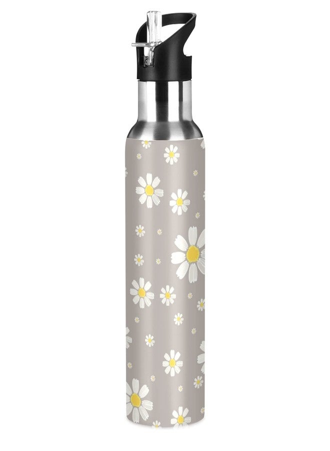 xigua Daisy Water Bottle with Straw Lid 22 oz - Vacuum Insulated Stainless Steel Water Bottles Leakproof Water Flask for Fitness Sports Outdoor - Image 1