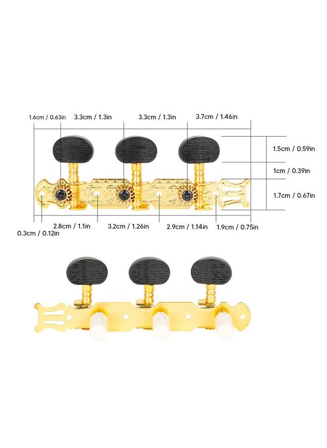 Thoraya - 2PCS Guitar Tuning Pegs Open String Tuning Keys Machine Head Copper Tuners for Classical and Acoustic Guitars - Image 1