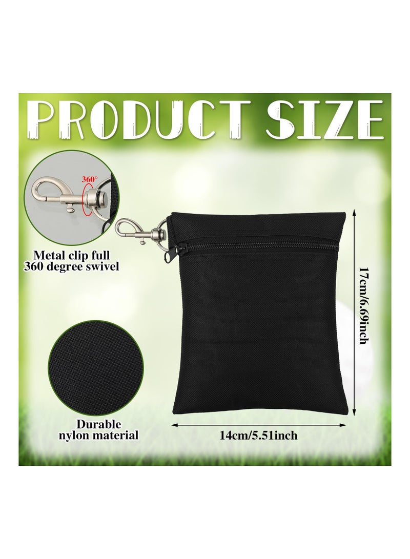 Zikra Golf Tee Bag Set - Zippered Golf Ball Clip Pouch, Utility Tee Holder with Metal Lobster Claw Clip, Valuables Accessory Bag for Men & Women, Perfect for Outdoor Sports & Travel (3 Pieces) - Image 5