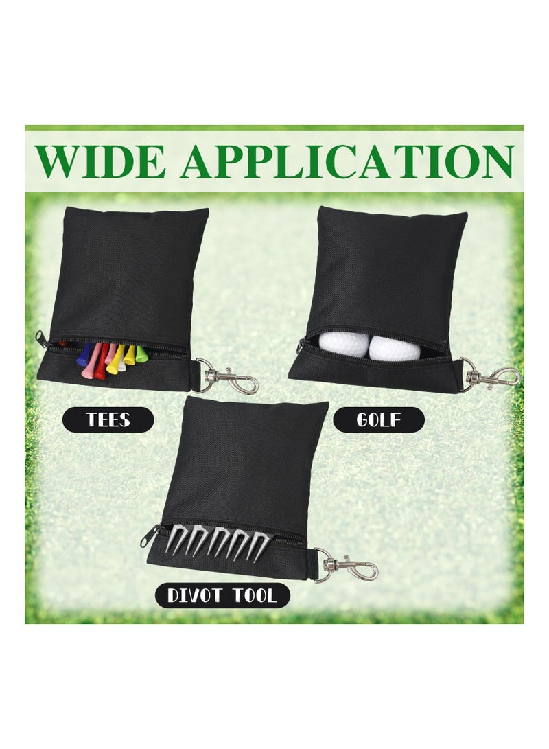 Zikra Golf Tee Bag Set - Zippered Golf Ball Clip Pouch, Utility Tee Holder with Metal Lobster Claw Clip, Valuables Accessory Bag for Men & Women, Perfect for Outdoor Sports & Travel (3 Pieces) - Image 4