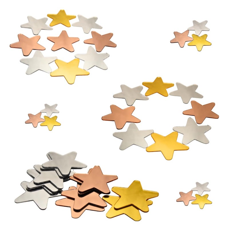Labworld Performance Shinning Golden,Silver& Bronze Combo Pack Star Badge with Pin to hang on fabrics for kids,adults,school,office and corporate - Image 1