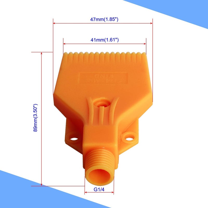 Aopin Blowing Wind Nozzle G1/4 Male, Flat Air Orifice, ABS Wind Jet Nozzle - 6 Pcs - Image 2