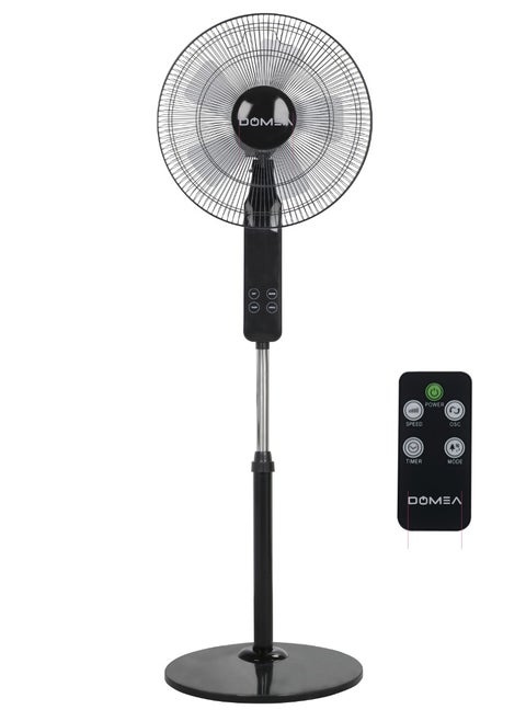Pedestal Fan with 5 Blades, 16-Inch, Remote Control, Adjustable Height, Silent Operation, 3-Speed Modes & 7.5 Hours Timer, Wide Angle Oscillation -Best For Home, Office & Apartment Cooling, 50 W