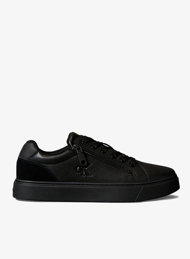 CALVIN KLEIN Classic Leather Zip Sneakers - Image 1