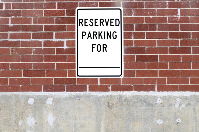 NMC TM6G Traffic Sign, Legend "RESERVED PARKING FOR", 12" Length x 18" Height, Aluminum 0.040, Black on White - Image 3