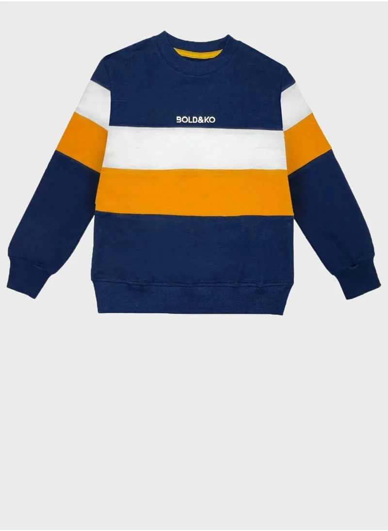 BOLD&KO Kids Color Block Sweatshirt