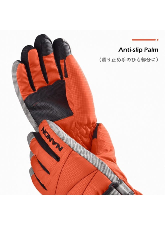 TRIWONDER Children's Ski Gloves Snow Mittens Warm Winter Gloves Sports Snowboarding Windproof for Boys Girls (S (6-7 Years), A - Orange) - Image 4
