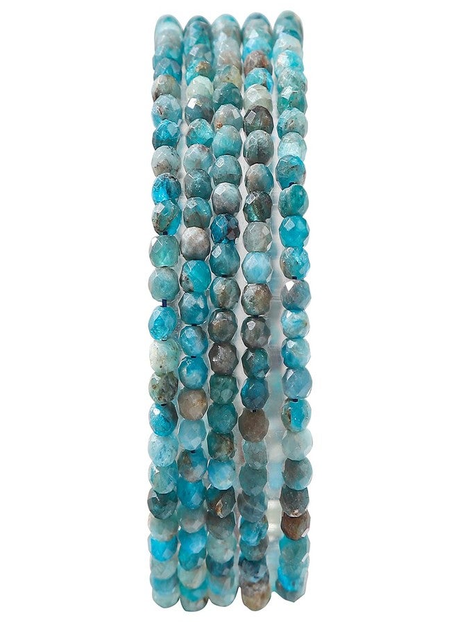 BEADIA Natural Apatite Beads 4x2mm 120pcs Faceted Rondelle Loose Semi Gemstone Beads for Jewelry Making Design - Image 2