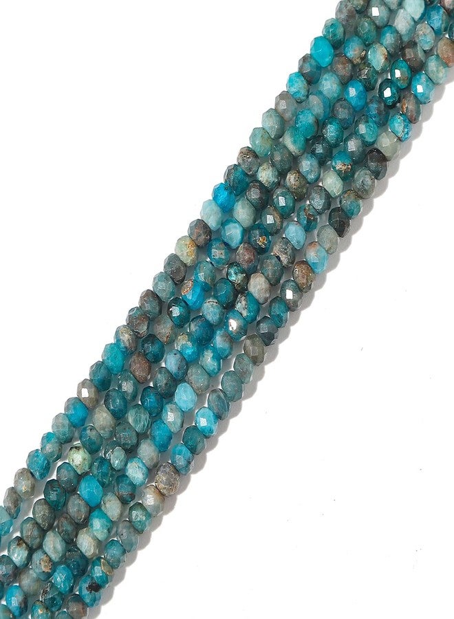 BEADIA Natural Apatite Beads 4x2mm 120pcs Faceted Rondelle Loose Semi Gemstone Beads for Jewelry Making Design - Image 1